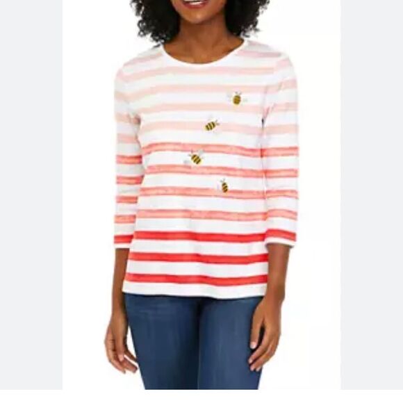 Kim Rogers Bumblebee Large Short Sleeve Blouse - Picture 1 of 11